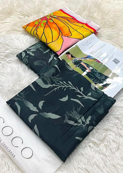 Coco, Orient & Sana Safinaz Lawn 3-Piece Unstitched Suit Vol. 1 – Printed Lawn Voil Dupatta & Cambric Trouser
