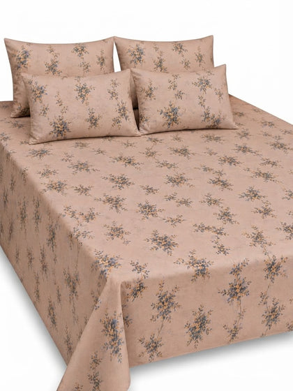 5-Piece Export Quality Pure Cotton King Size Striped Bedsheet Set