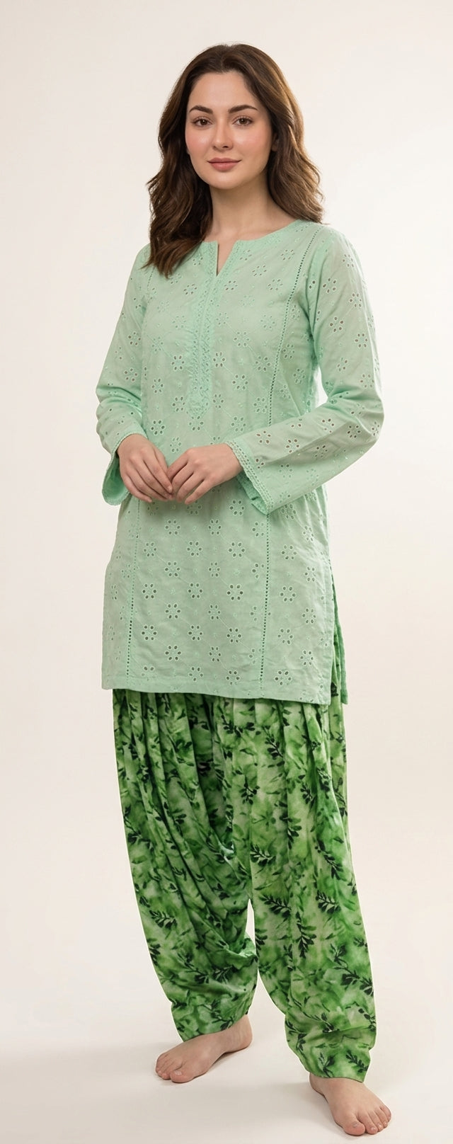 Pistachio Petals – Luxury Chikankari Lawn Cotton 2PC