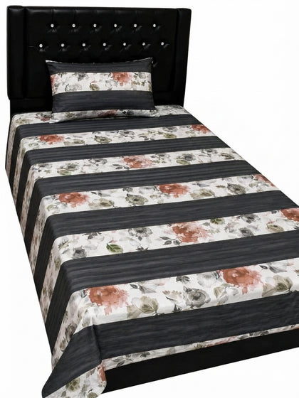 Premium Cotton Single Patchwork Bedsheet with Matching Pillow Cover – Export Quality