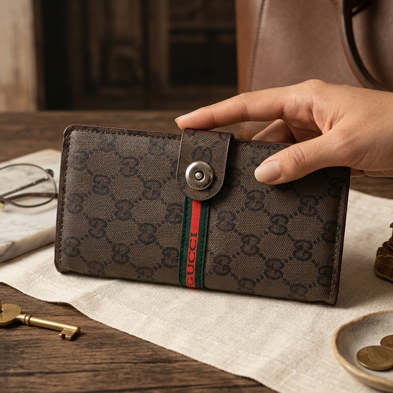 Gucci Long Wallet – Premium Brown Designer Wallet