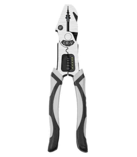 Heavy Duty 9 In 1 Multi Function Pliers Nail Pry Wire Stripper Cutter CR V Steel Professional Tool