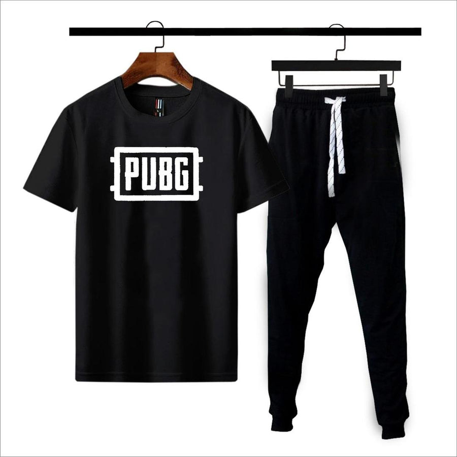 Premium Micro Men’s Tracksuit PUBG Print – Comfortable Sportswear | Gym & Workout Suitortswear With Trouser - Black Extra Large