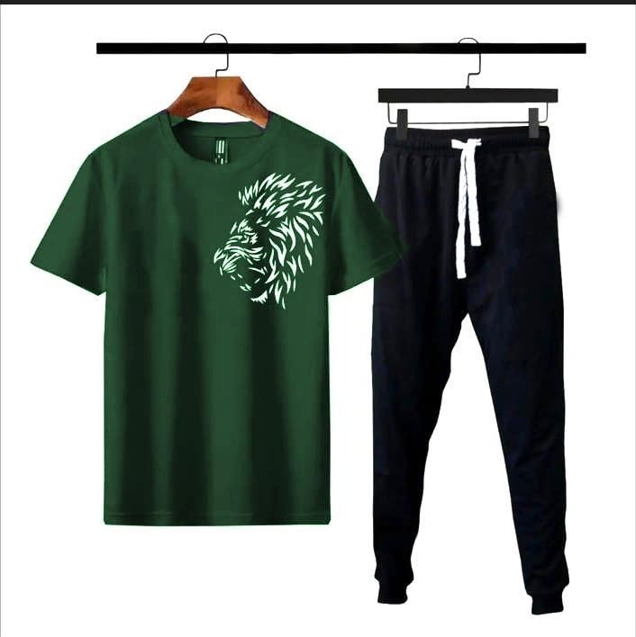 Premium Micro Men’s Tracksuit Tiger Print – Comfortable Sportswear | Gym & Workout Suit - Black Extra Large