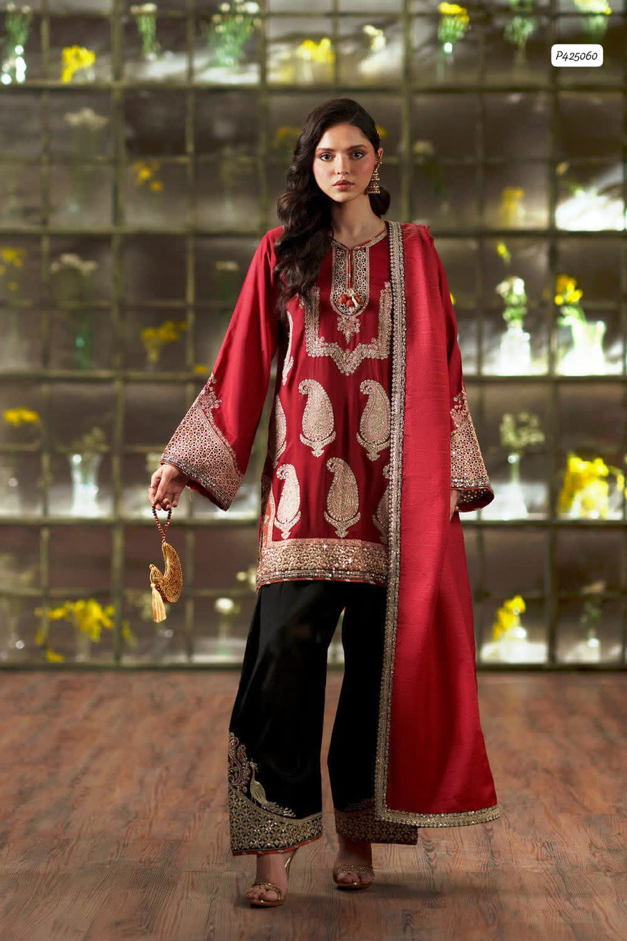 Ethnic Silk Collection 2026 – Premium Embroidered 3-Piece Unstitched Suit