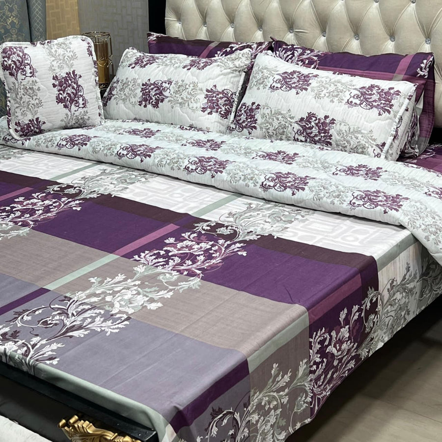 Purple Floral 7Pc Comforter Set