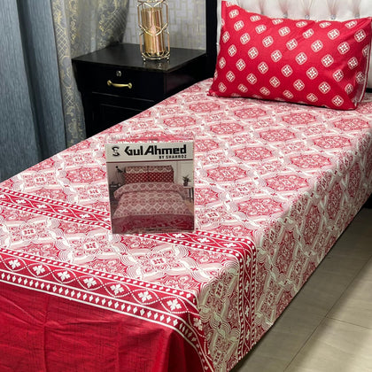 4Pc Bedsheet Set – Red Floral Charm