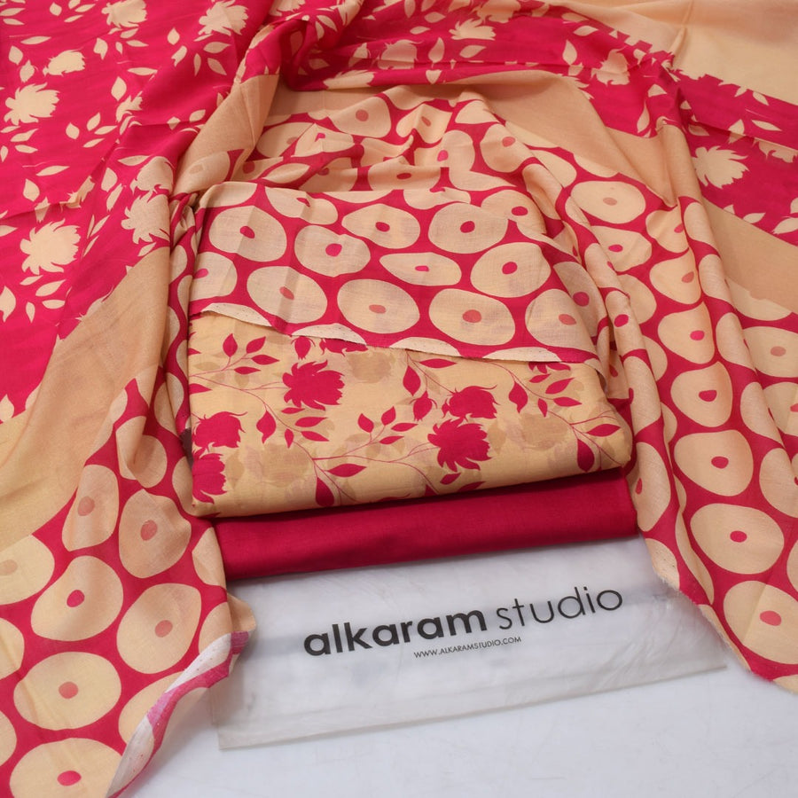 Alkaram Summer Lawn 2026 – Red Floral
