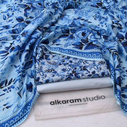 Alkaram Summer Lawn 2026 – Blue Floral