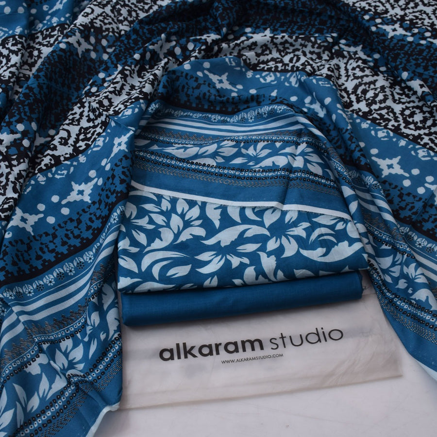 Alkaram Summer Lawn 2026 – Navy Blue