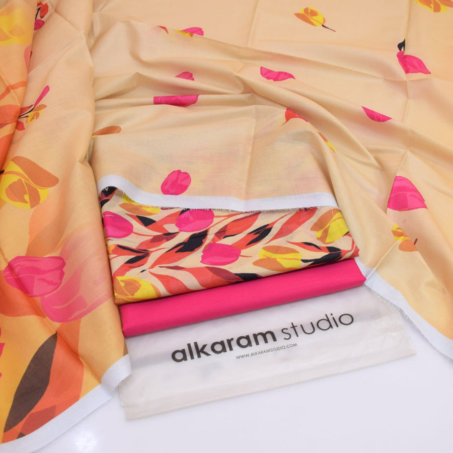 Alkaram Summer Lawn 2026 – Peach Pink