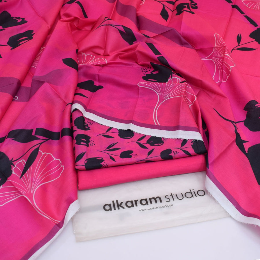 Alkaram Summer Lawn 2026 – Bright Pink