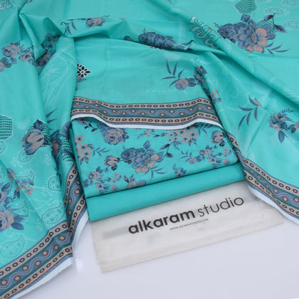 Alkaram Summer Lawn 2026 – Turquoise