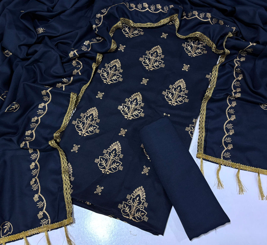 Bonanza Satrangi Marina Dhanak Embroidered 3-Piece Suit – Opening Collection 2026-27