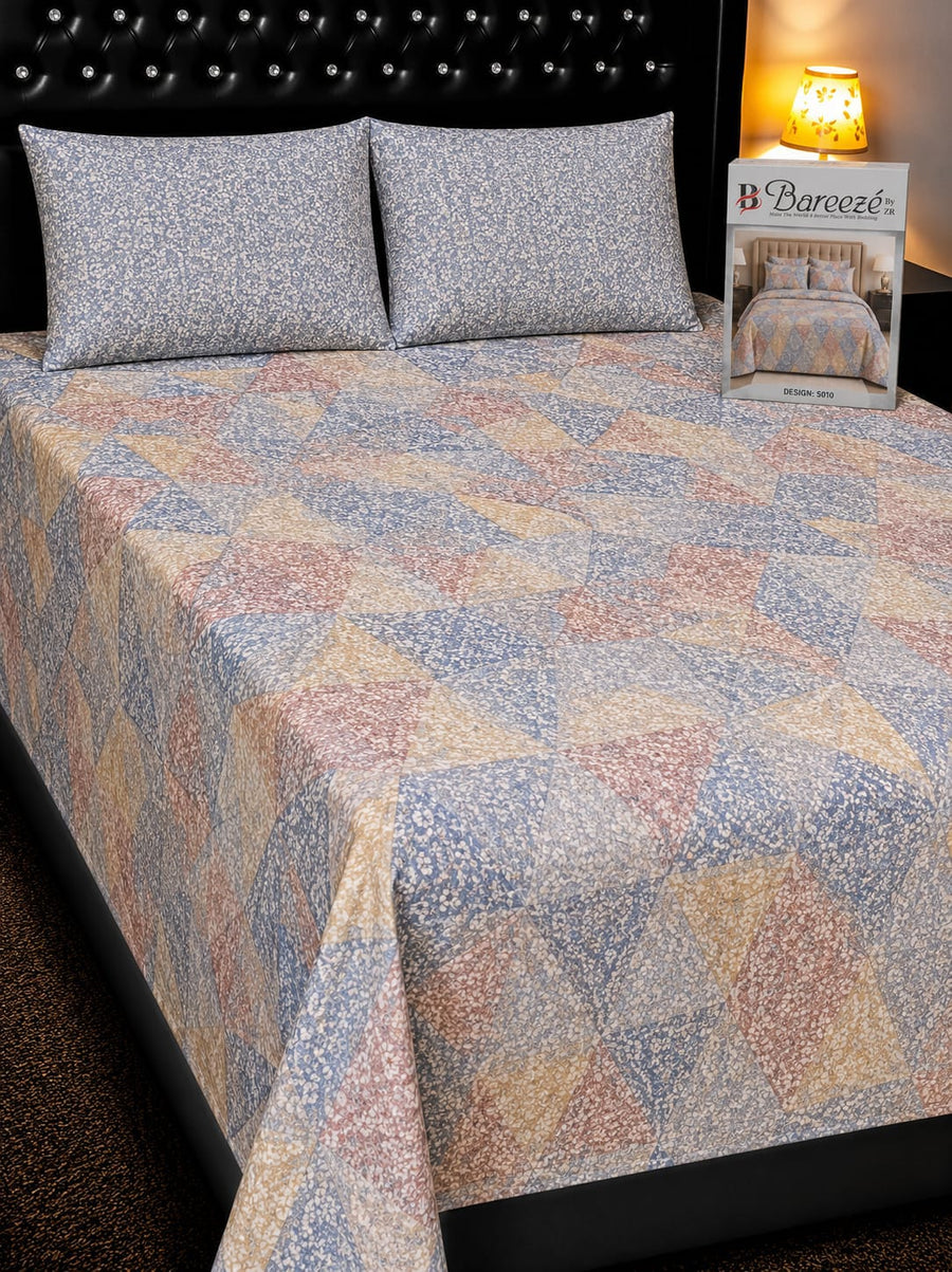 Pastel Patchwork Pure Cotton Bedsheet Set