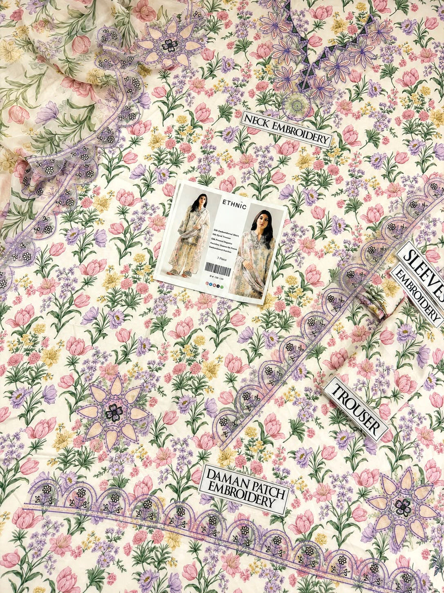 Maria B. Silk Collection 2026 – Baroque 3-Piece Ensemble | Code 218