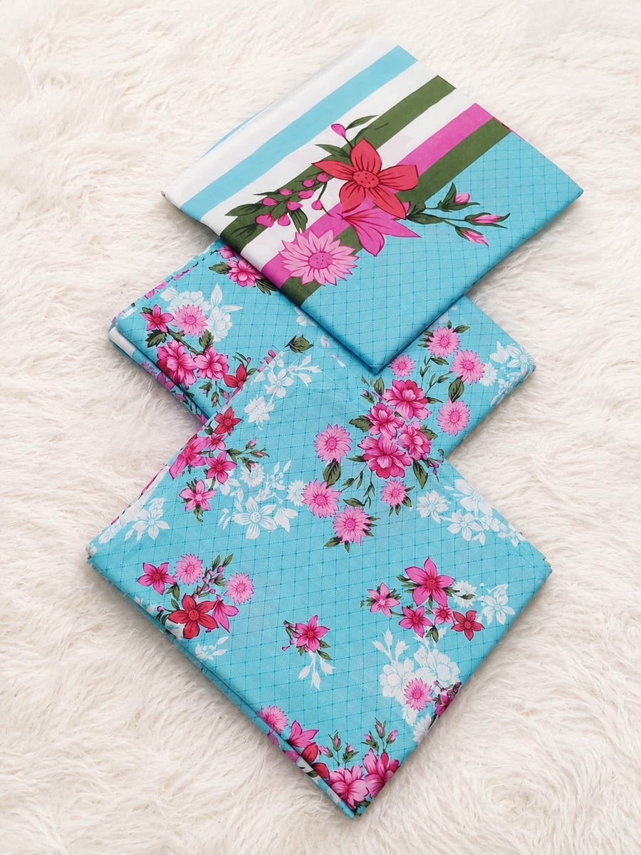 Premium Floral Printed 3-Piece Suit