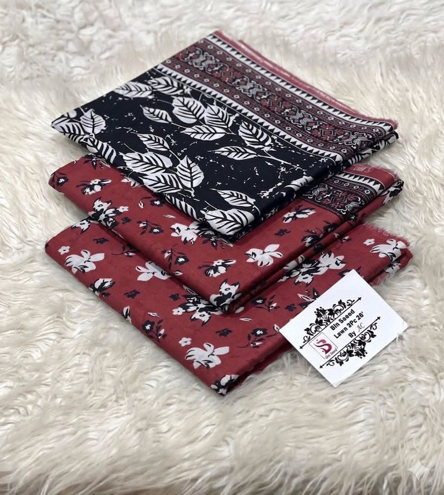 Bin Saeed Premium 3-Piece Printed Lawn Suit — Summer Collection 2026