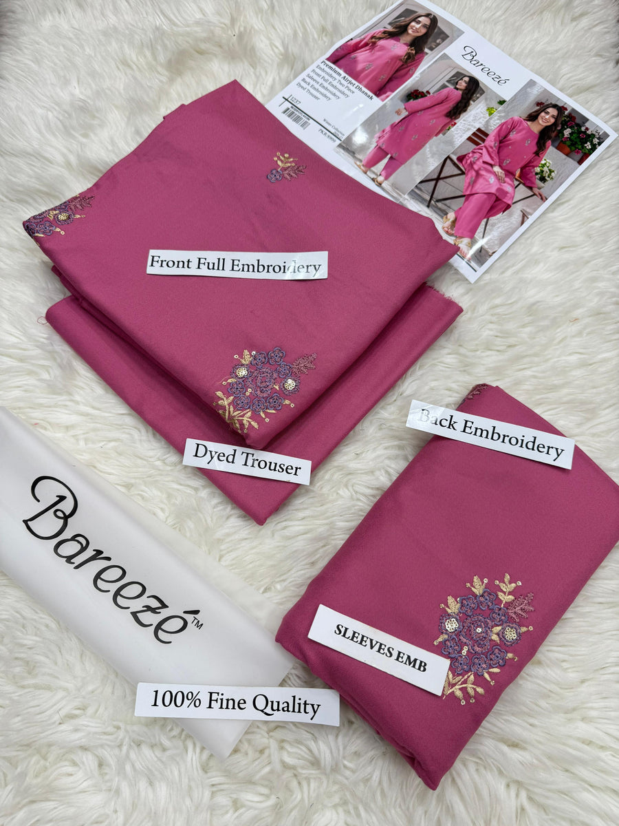 Bareeze Winter Collection 26-27 Airjet Dhanak 2-Piece Mauve Embroidered Suit