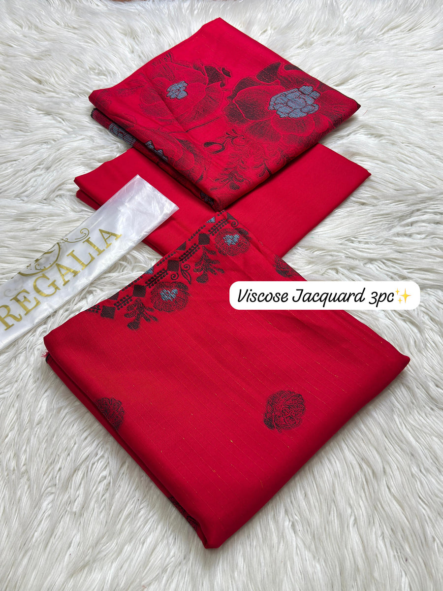 Regalia Premium Viscose Jacquard 3-Piece Unstitched Suit (2026 Collection)