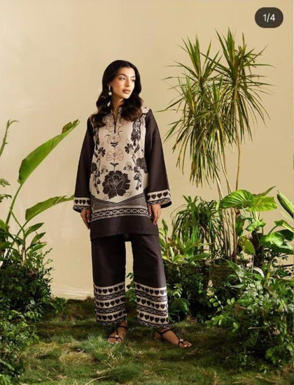Lulusar Digital Printed 3-Piece Shamooz Silk Outfit