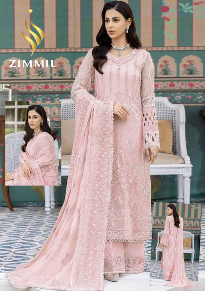 Flossie Festive Collection | Organza Handwork Embroidered 3-Piece Suit