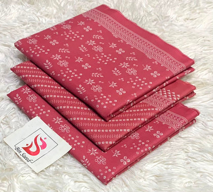 Bin Saeed Summer Collection 2026 - Elegant Tea Pink Floral Printed 3PC
