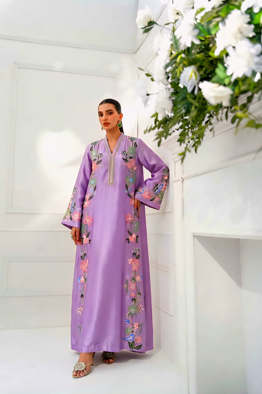 ETHNIC / LAAM Winter 2026 – Shamoz Silk Heavy Embroidered 2PC Suit