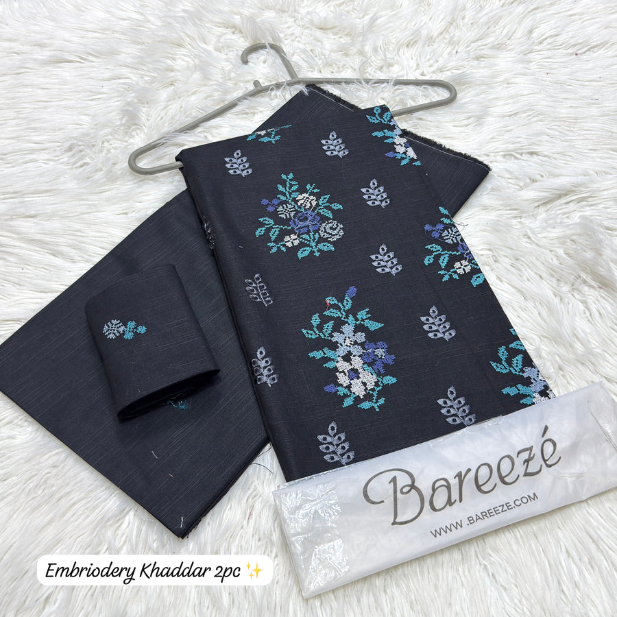 Bareeze Embroidered Khaddar 2-Piece Women's Unstitched Fabric