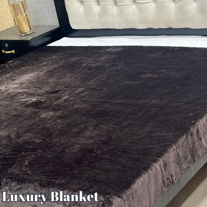 Premium Super Soft AC Fleece Double Bed Blanket (Elegant Bag Packing Included)