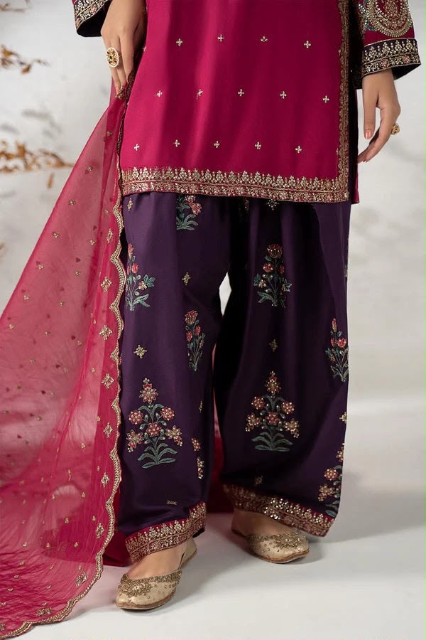 Exclusive Maria.B Heavy Embroidered Silk Suit – Most Viral Article of the Year