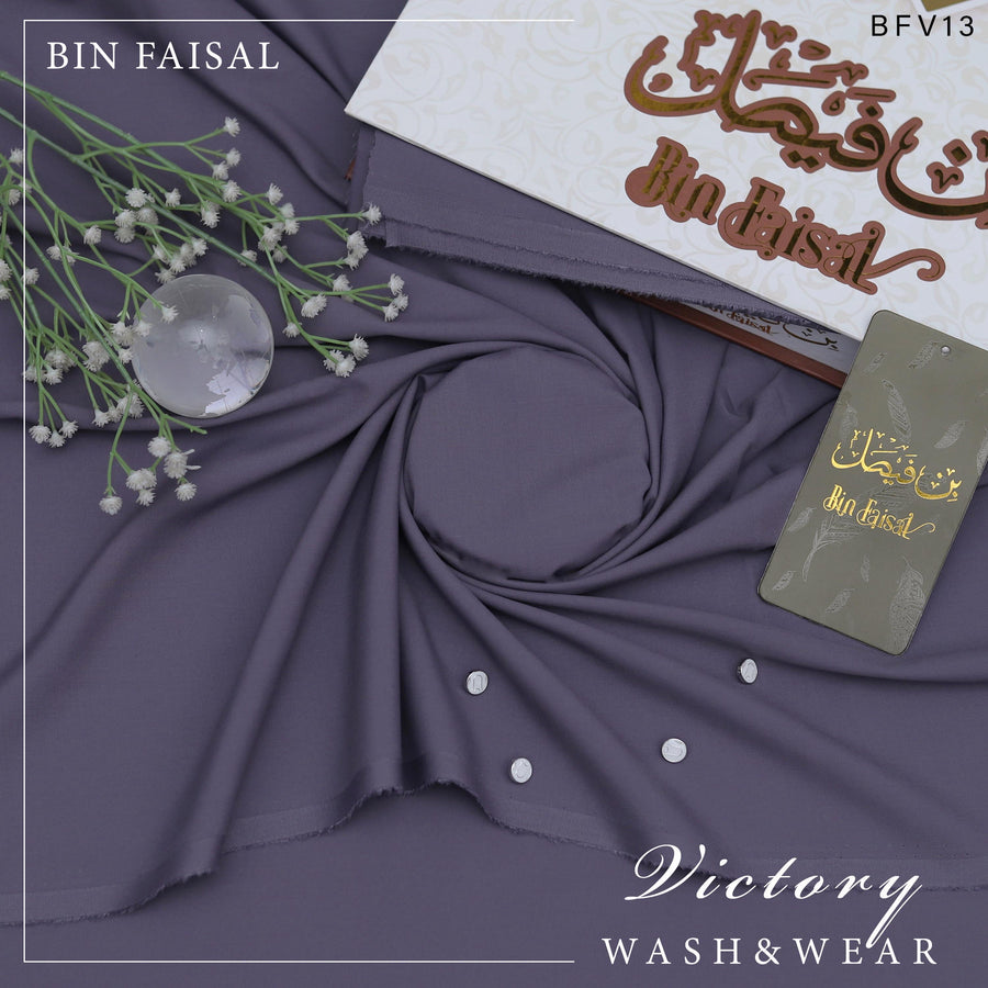 Bin Faisal Original 'Victory' Super Luxury Wash & Wear – 4M Unstitched Tropical Fabric