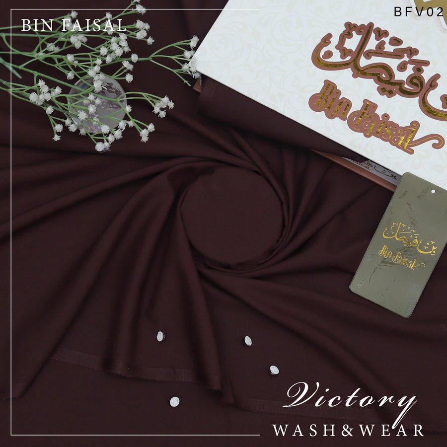 Bin Faisal Original 'Victory' Super Luxury Wash & Wear – 4M Unstitched Tropical Fabric