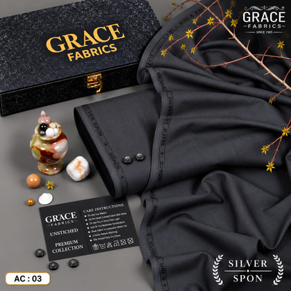 Grace Men's Luxury Unstitched Fabric – Original Box Packaging & Accessories Included