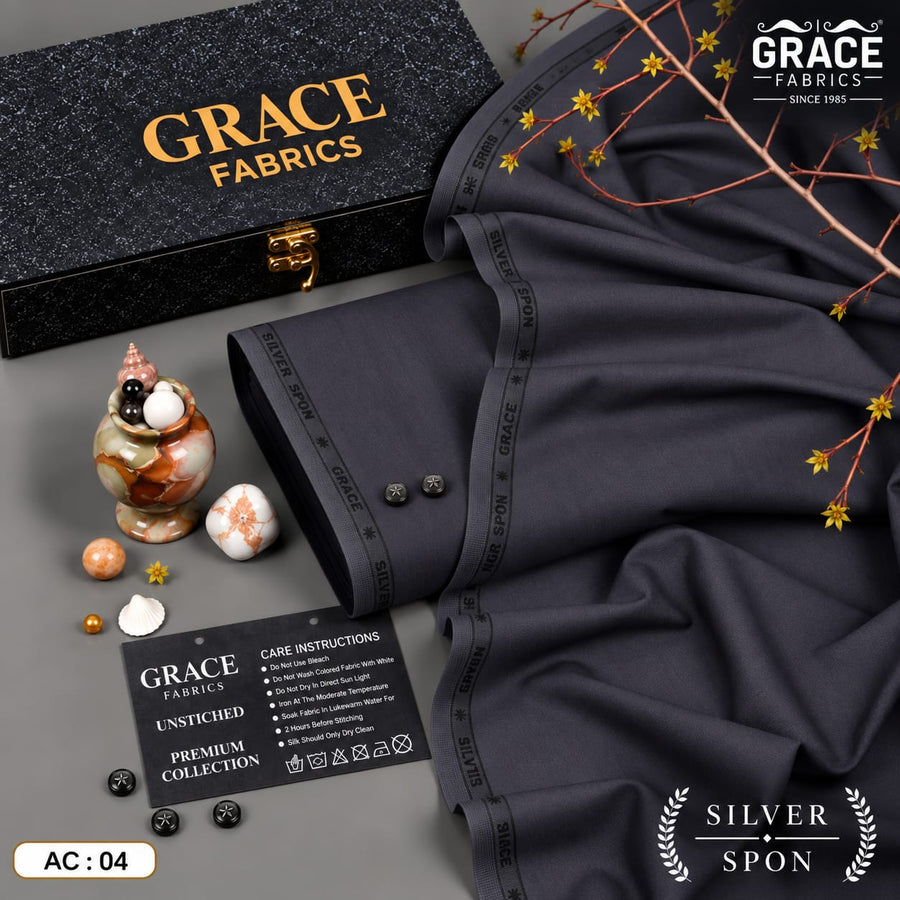 Grace Men's Luxury Unstitched Fabric – Original Box Packaging & Accessories Included