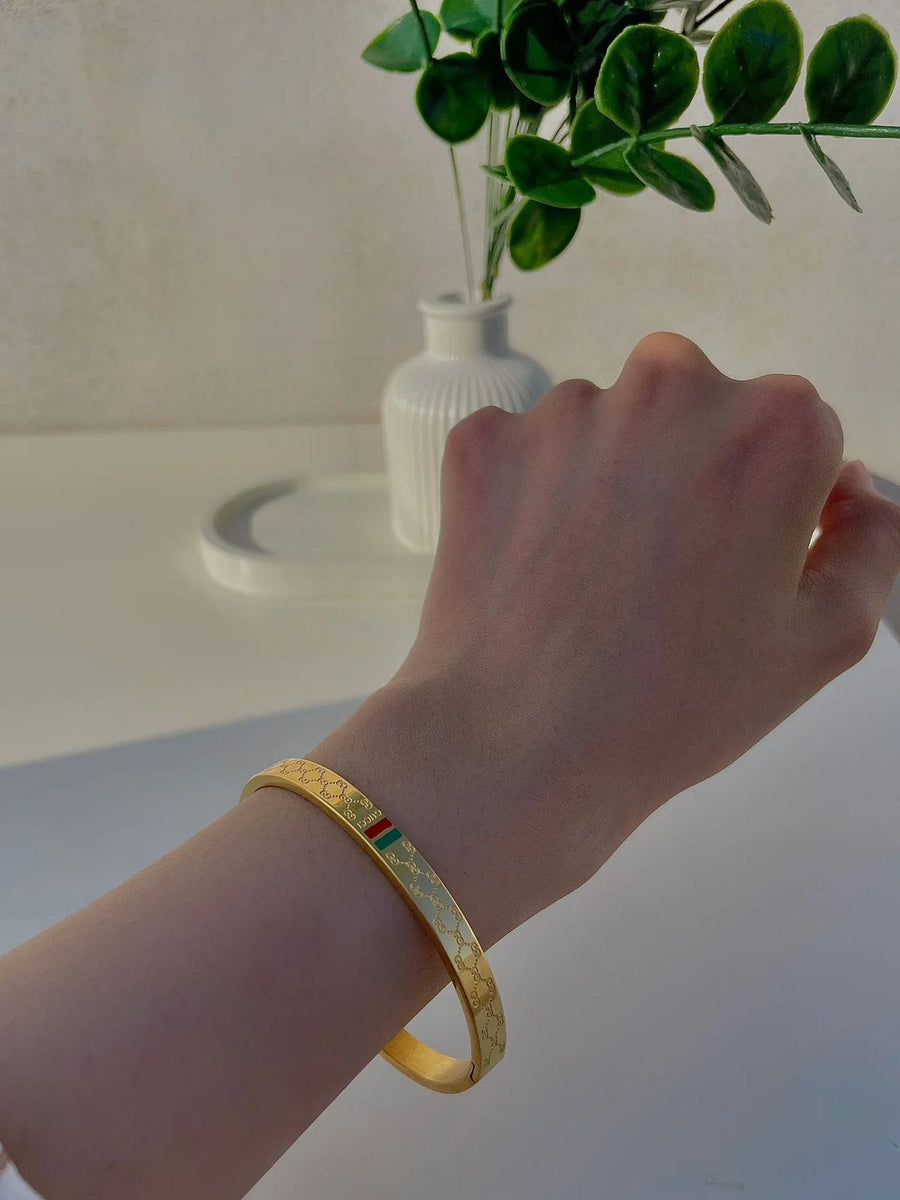 Stainless Steel Gucci Cuff Bracelet | Trending Fashion Jewelry