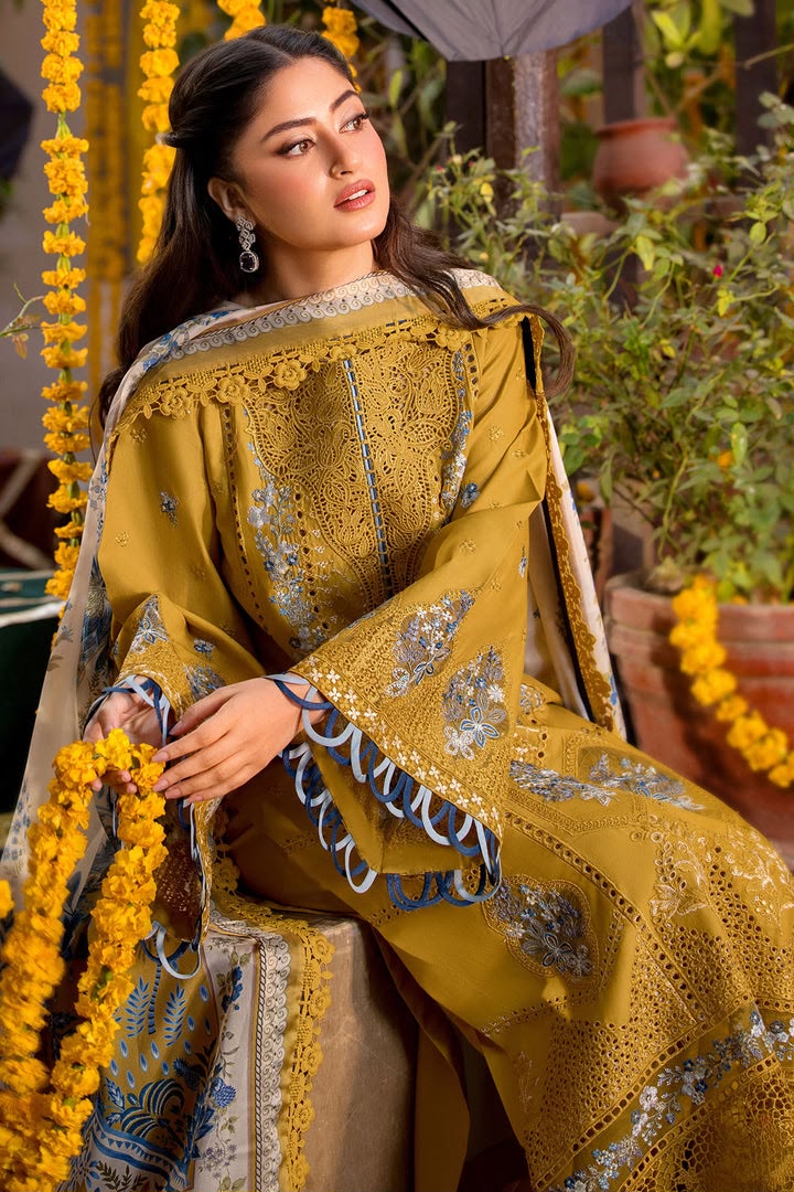 Naqshkar Luxury Winter Collection – Premium Air-Jet Dhanak 3-Piece Chikankari Suit with Cutwork Woolen Shawl