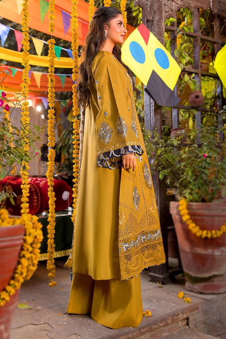Naqshkar Luxury Winter Collection – Premium Air-Jet Dhanak 3-Piece Chikankari Suit with Cutwork Woolen Shawl