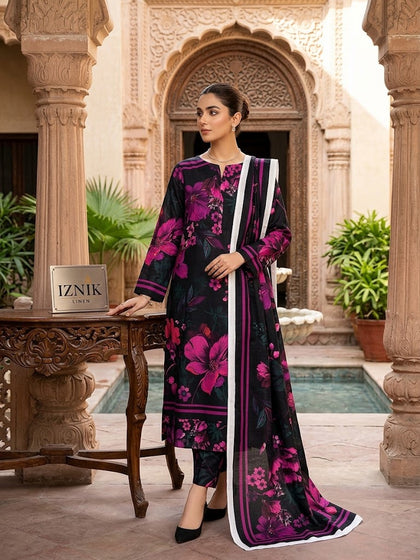 Elegant Floral Printed 3-Piece Dress