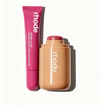 Rhode Lip Tint + Pocket Blush | Premium Lip & Cheek Beauty Combo Espresso + Toasted Teddy