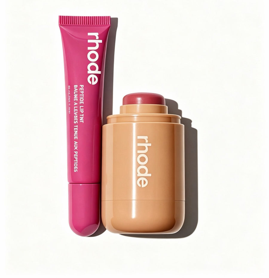 Rhode Lip Tint + Pocket Blush | Premium Lip & Cheek Beauty Combo Espresso + Toasted Teddy