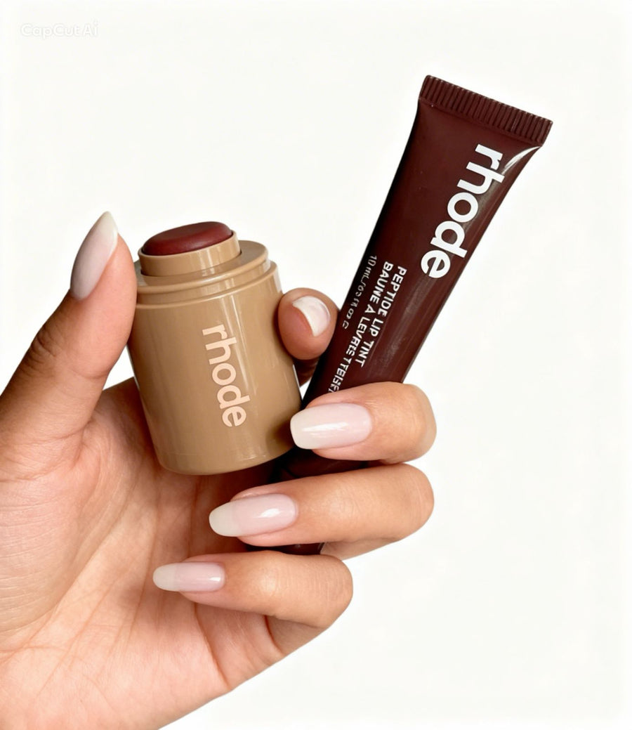 Rhode Lip Tint + Pocket Blush | Premium Lip & Cheek Beauty Combo Espresso + Toasted Teddy