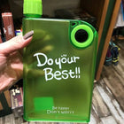 A5 Flat Water Bottle Slim Notebook Style Reusable Water Bottle (420ML) - Drinkware Accessory Designed For Hydration (Random Color)