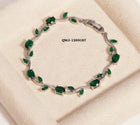 Tulip Bracelet – Premium Quality Stainless Steel Elegant Bracelet for Women | Silver Base Without Box Color Blue