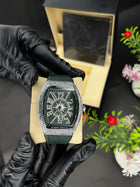 Denvosi Luxury Diamond Studded Strap Men’s Watch Elegant Durable Stylish Premium Choice For Parties Daily Wear And Special Occasions | Black