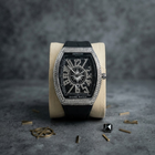 Denvosi Luxury Diamond Studded Strap Men’s Watch Elegant Durable Stylish Premium Choice For Parties Daily Wear And Special Occasions | Black