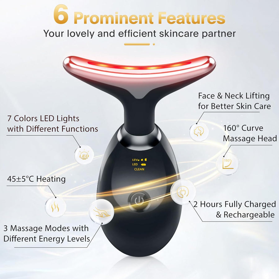 Rechargeable Face Massager Against Wrinkles, Face Beauty Device, Electric Face Massager Anti-Wrinkle with 3 Modes 45°C Anti-Wrinkle Face Device Skin Tightening Ems Face Care Device Anti-Wrinkle