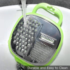 3-in-1 Cheese Grater with Storage Container, 3 Blades, Non-Stick Coating, Fruit & Vegetable Slicer Peeler-1Pc