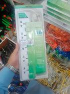5 Socket Universal Power Extension Board - 2500W 3 Meter Long Cord Extension Strip with Safety Shutters & Overload Protection