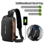 Anti-Theft Cross Body Bag With Password Lock Smooth Zippers And High-Capacity Storage For Secure Travel And Convenient Daily Use